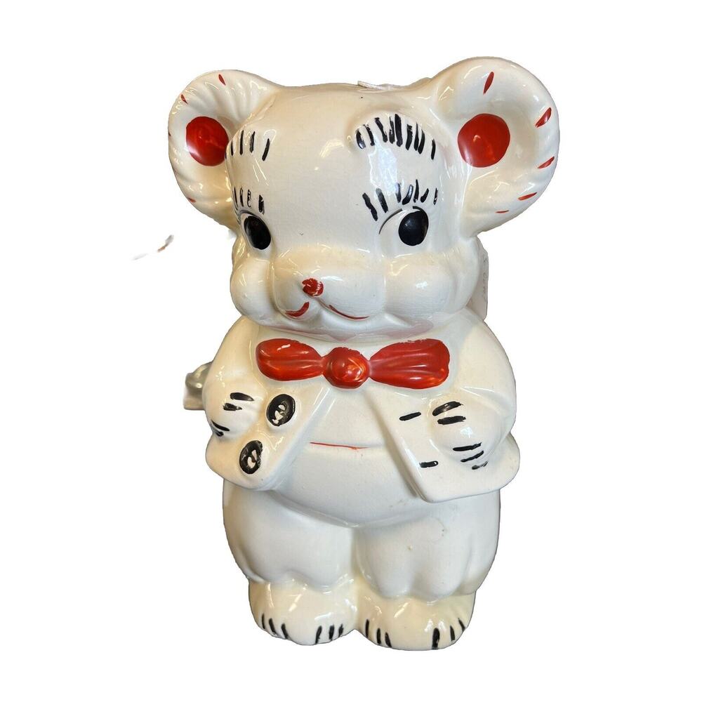 Vintage McCoy Turnabout Bear Cookie Jar, Reversible His Her Cookie Jar